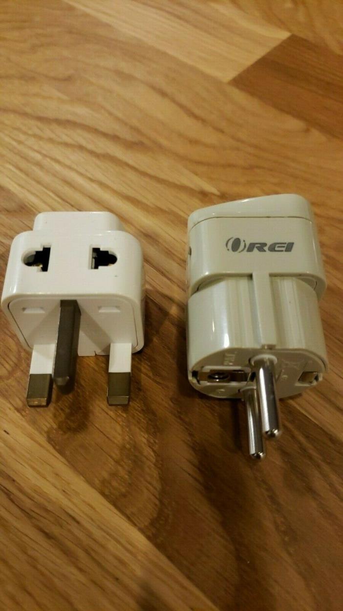OREI & Tmvel 2 in 1 Uk  Schuko Plug Adapters Type E/F for Germany, France