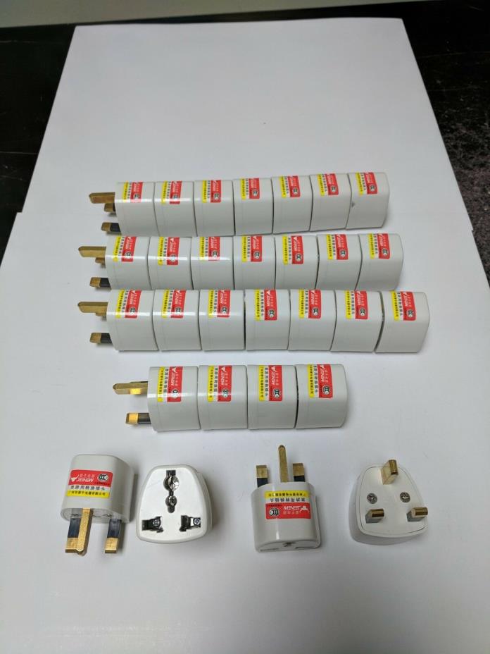 LOT of 29 AC 13A 250V~ CHINA to Europe to Travel Adapter Power Converter
