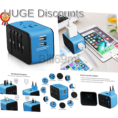 Universal Travel Adapter, HAOZI All-in-one International Power Adapter with 2...