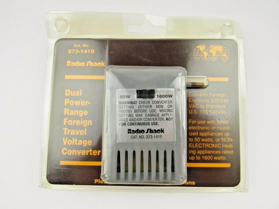 Radio Shack 273-1410 Dual Power Range Foreign Travel Voltage Converter