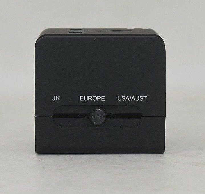 2 USB Port International Adapter US/AU/UK/EU Charger Plug Converter Travel