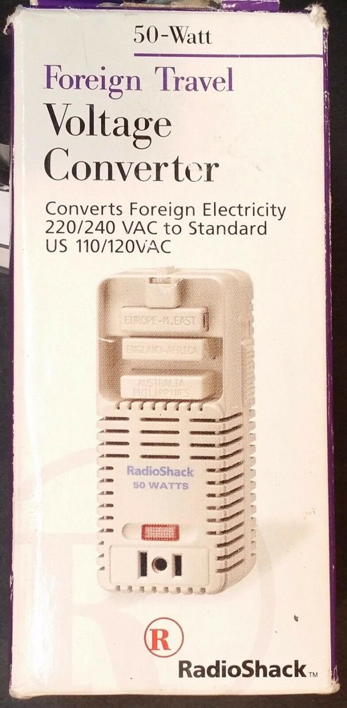 50-Watt Foreign Travel Voltage Converter Adapter Model 273-1412 Radio Shack
