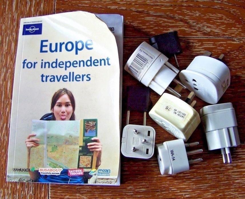 Lot of Conversion Plugs German European Standard Adapter Universal + Book