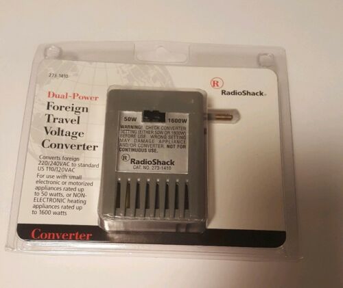 RadioShack - Dual Power 50-Watt/1600Watt Foreign Travel Voltage Converter - NEW