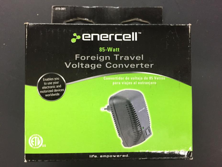 NEW Enercell 85- Watt Foreign Travel Voltage Converter # 273-361