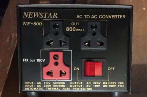 800 Watt Step Up Down 110 Volt AC to 220 Volt AC Voltage Converter Transformer