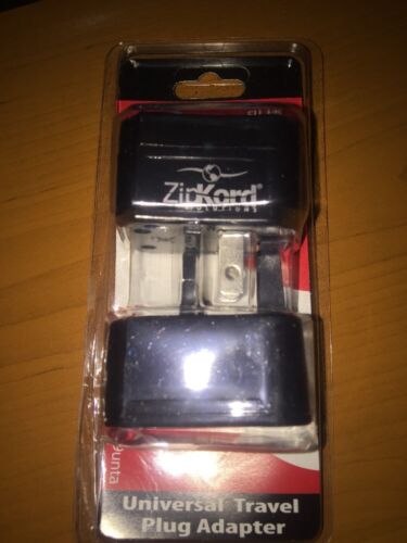 Universal Travel Plug Adapters 2 For EU UK UK USA AU Black New