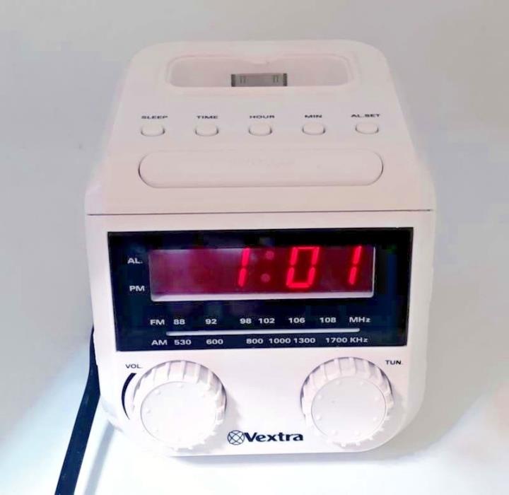 iPod Compatible docking station Vextra wm2412 am fm clock radio player 960182