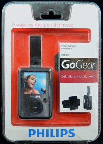 PAC017 Phillips GoGear Arm Band/beltclip/ silicone pouch for mp3 player