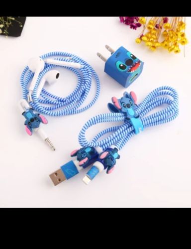 Stich Iphone Charger,Ear Buds And Cube