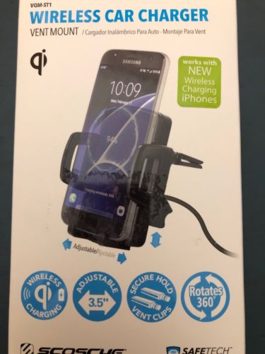 Scosche VQM-ST1 VentMount Qi phone mount and wireless charger.      E