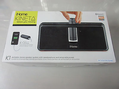 iHome Kineta K1 Portable Stereo Speaker System with removable power