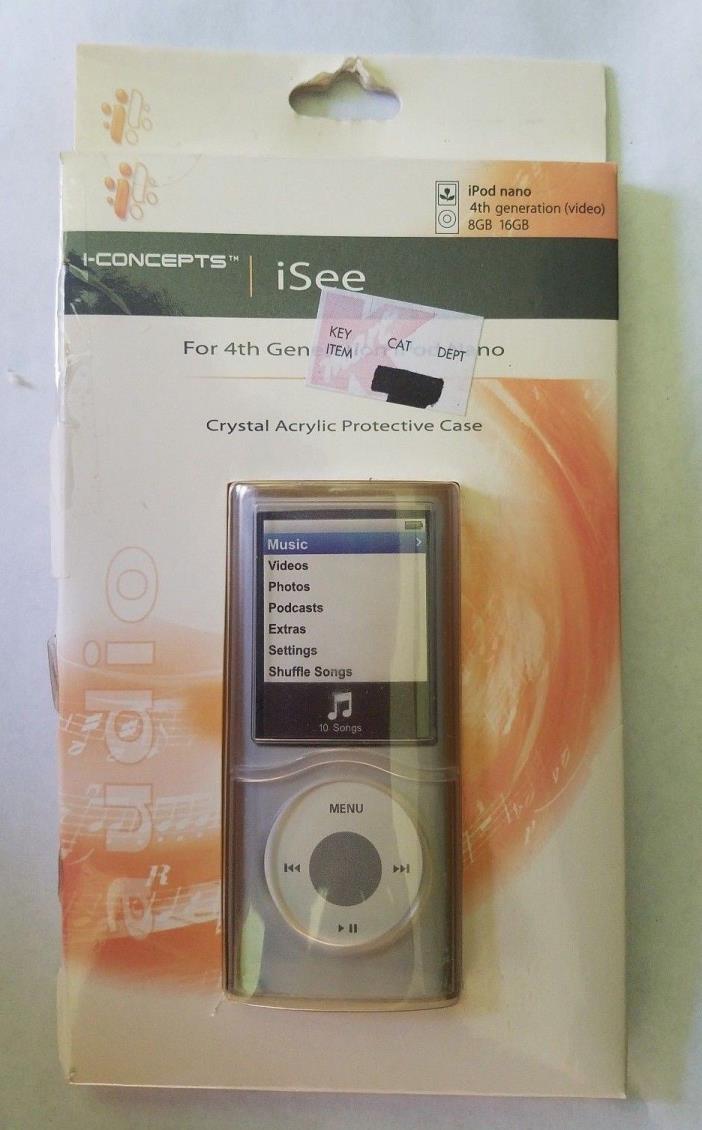 I-CONCEPTS iSEE CRYSTAL ACRYLIC PROTECTIVE CASE FOR iPOD NANO 4TH GEN 8GB 16GB