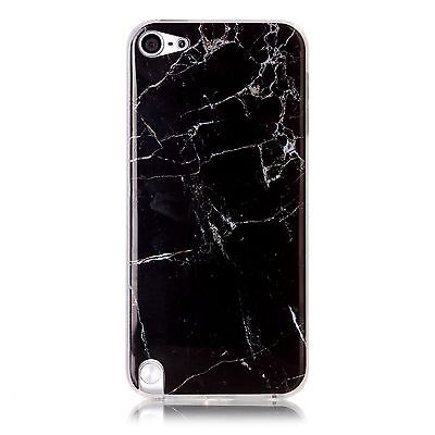 Chic Black Marble Marbre Pattern Flexible Back Case  Cover for iPod Touch 5 5th
