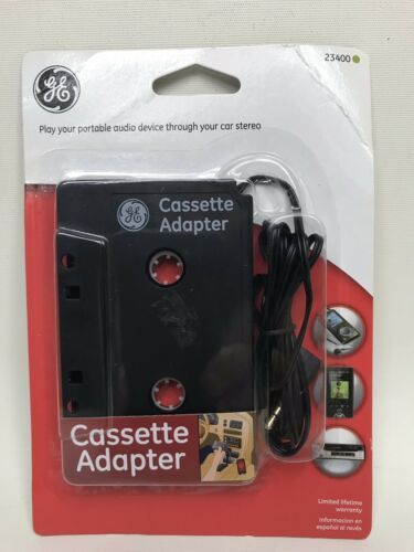 GE Cassette Mini Plug Audio Play Tape Adapter Car Stereo Converter New