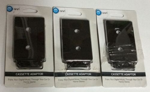 Lot Of 3 Onn Cassette Adaptor ONA14TA019