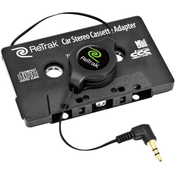 RETRAK ETESCAS  Cassette Adapter with Built-in Microphone & Retractable Cord