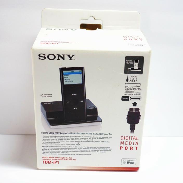 Sony TDM-iP1 Digital Media Port Adapter for Apple iPod iPhone 30 pin Connector