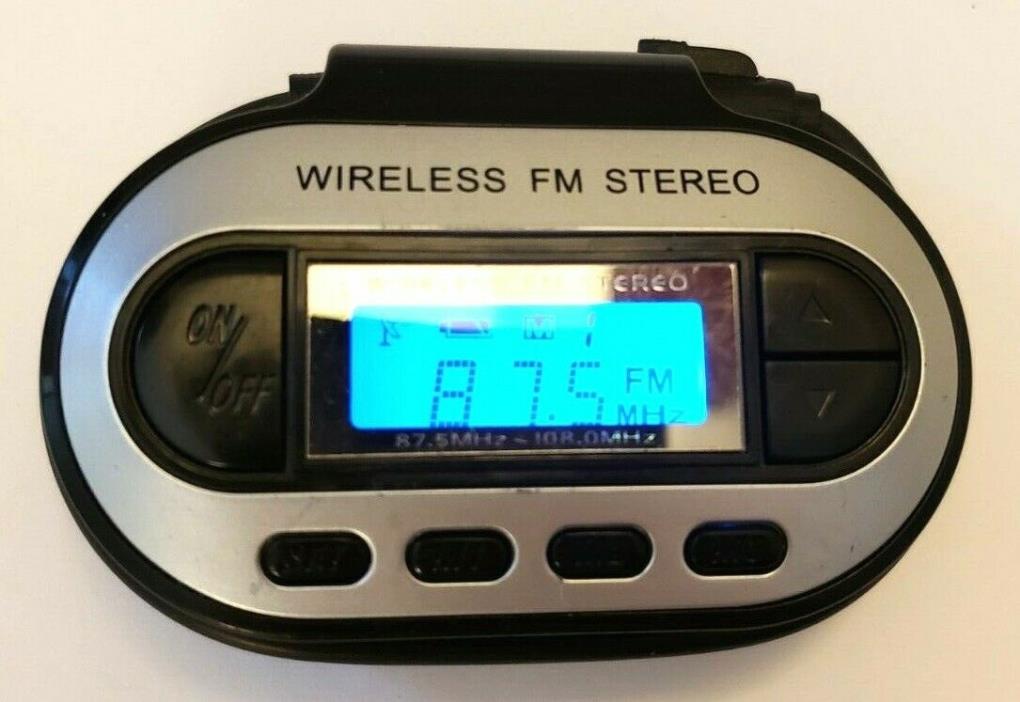 Wireless FM Transmitter 018A with AUX Cord for AUX Ports (Batteries Included)
