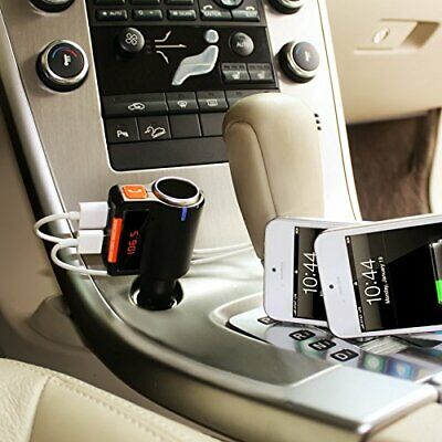 iSunnao Wireless FM Transmitter with in-Car Bluetooth Receiver - Lighter Char...