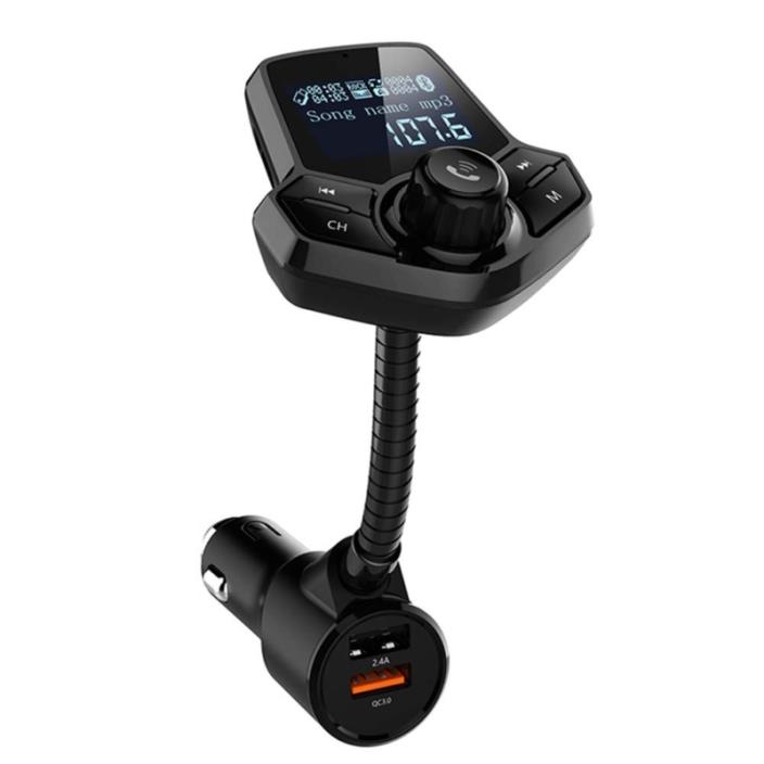 Bluetooth FM Transmitter Car, VIKASI Wireless in-Car Radio Adapter Kit QC3.0 USB
