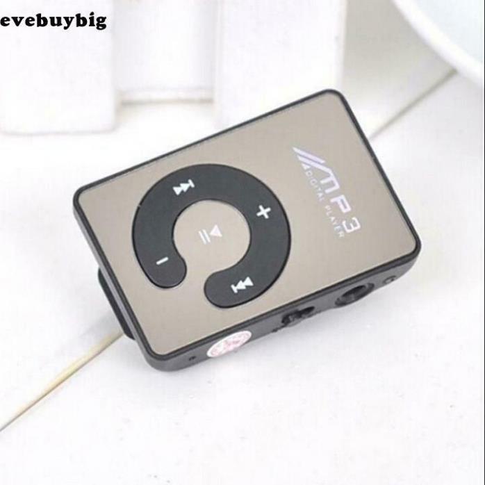 Fashion Clip Sport USB Micro SD TF Mirror C Button MP3 Music Media Player EE6 01