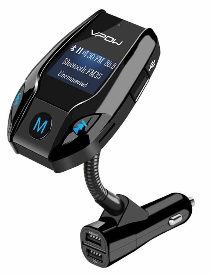 FM Transmitter Bluetooth FM Transmitter for Car VPOW Bluetooth Car Adapter Bl...