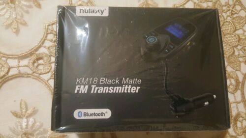 Nulaxy Wireless In-Car Bluetooth FM Transmitter Radio Adapter Car Kit - Matte BK