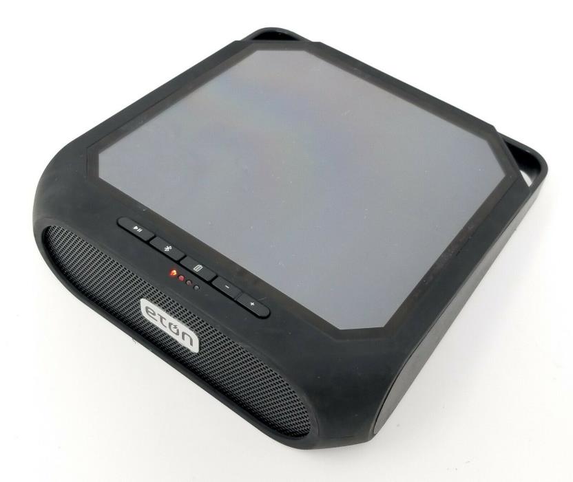 ETON Rugged Rukus Solar-Powered Bluetooth Speaker Portable Battery Pack Charger
