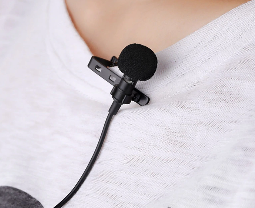 Clip-on Lapel Mini Lavalier Mic Microphone 3.5mm For Smart Phone PC Recording