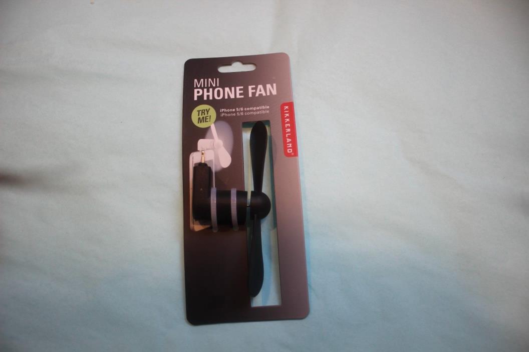 Brand New Mini Phone Fan iphone 5/6 Compatible Kikkerland NIP