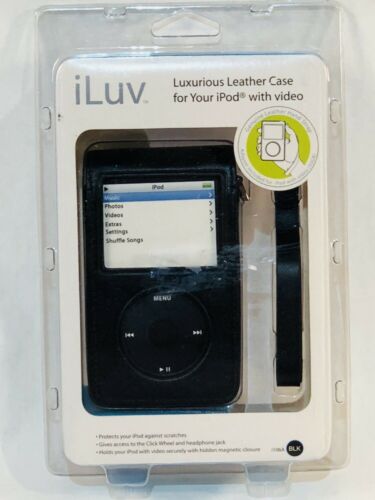 NEW iLuv Luxurious Leather Case for iPod with video Black i106A