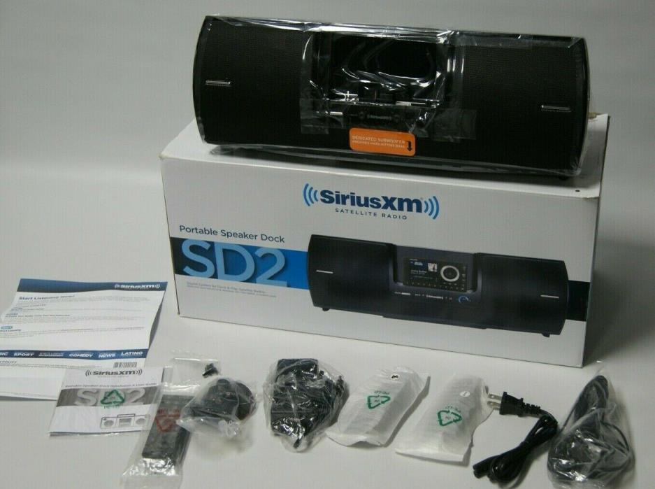 SiriusXM-SD2 Portable Speaker Dock~New in opened box~W/ $30 Prepaid Sirius Card!