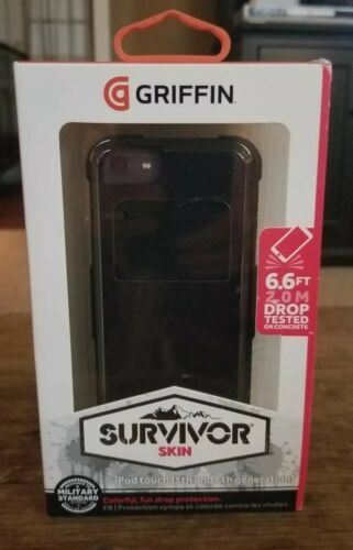 Griffin - Black Survivor Skin Protective Case for iPod touch (5th/6th gen.) -...