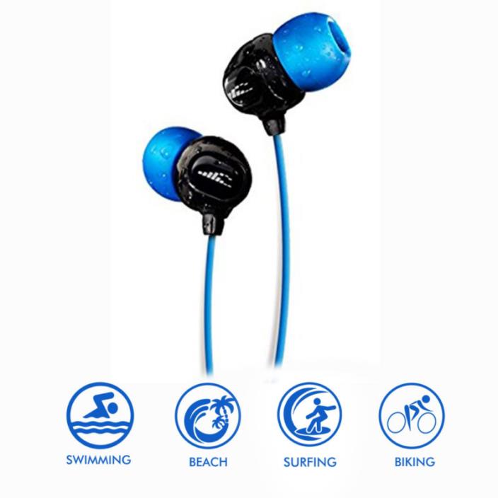 Surge S+ Waterproof Sport Short Cord Headphones for Swimming in-Ear Sweatproof N