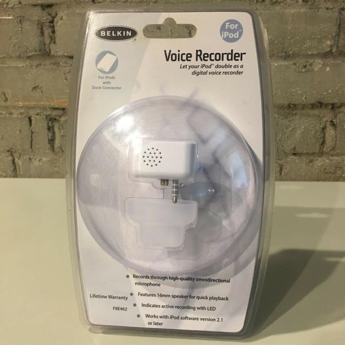 Belkin Voice Recorder For iPods 2nd Generation 16mm Speaker F8E462 White