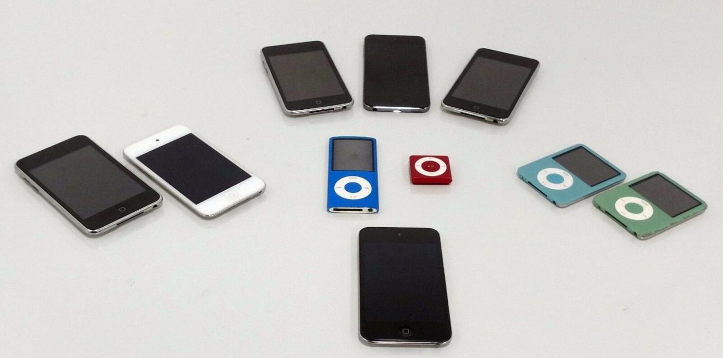 (10) Assorted Apple iPods   All Types  8 Gigs up to 64