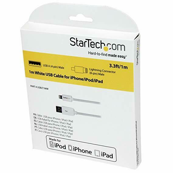 Brand New STARTECH.COM USBLT1MW 1M LIGHTNING TO USB CABLE [White]