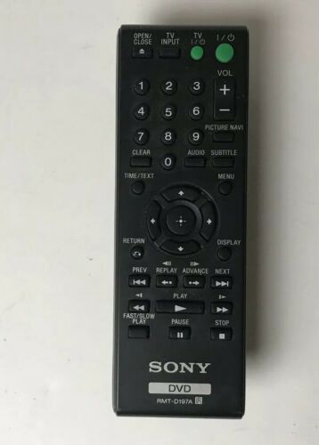 Sony RMT-D197A DVD Player Remote Control For DVP-SR201P DVP-SR210P