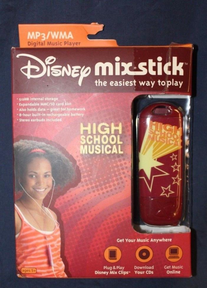 Disney HIGH SCHOOL MUSICAL  MP3 WMS MixStick Mix Stick 512MB Expandable
