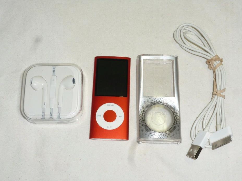 APPLE IPOD NANO PRODUCT RED A1285 4TH GEN 8GB MP3 PLAYER - GREAT BUNDLE!