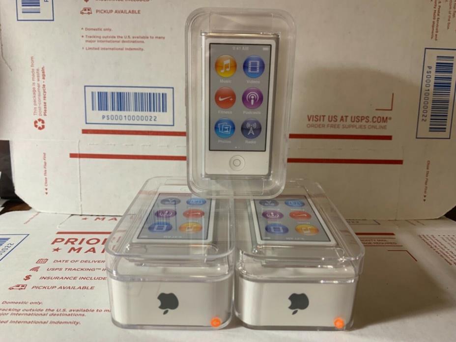 Apple iPod nano New Apple Factory Sealed retail box 7th Generation SILVER 16gb