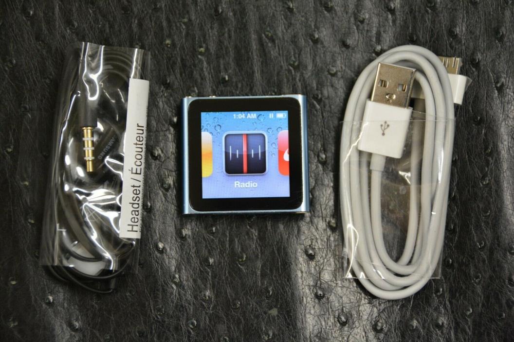 Apple MC695LL iPod Shuffle nano 6th Generation - Blue - (16 GB) MP3 Player