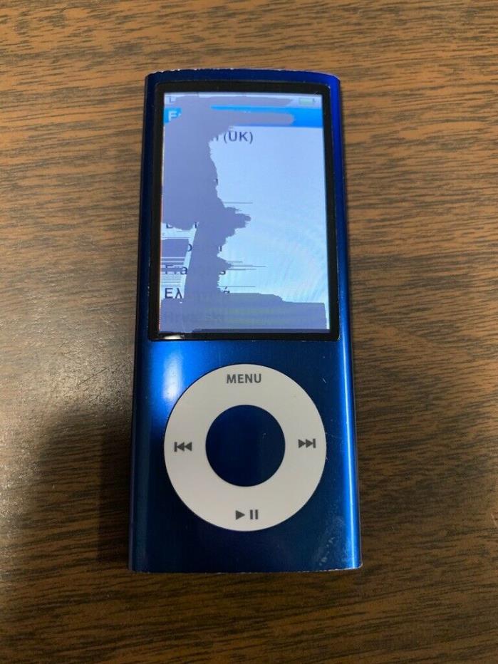 Apple iPod nano 5th Generation Blue (16 GB) Cracked LCD