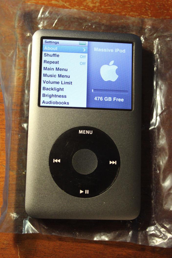 500GB iPod Classic 7th Generation Gen Grey SSD Flash Upgrade