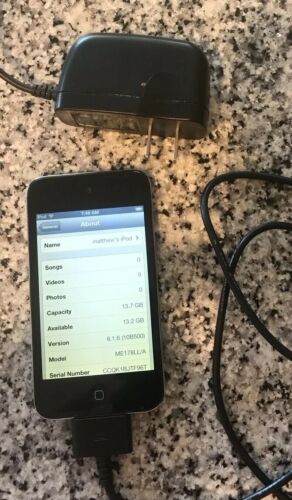 Apple iPod Touch 4th Gen 16GB Black ME178LL/A A1367 Unit Only