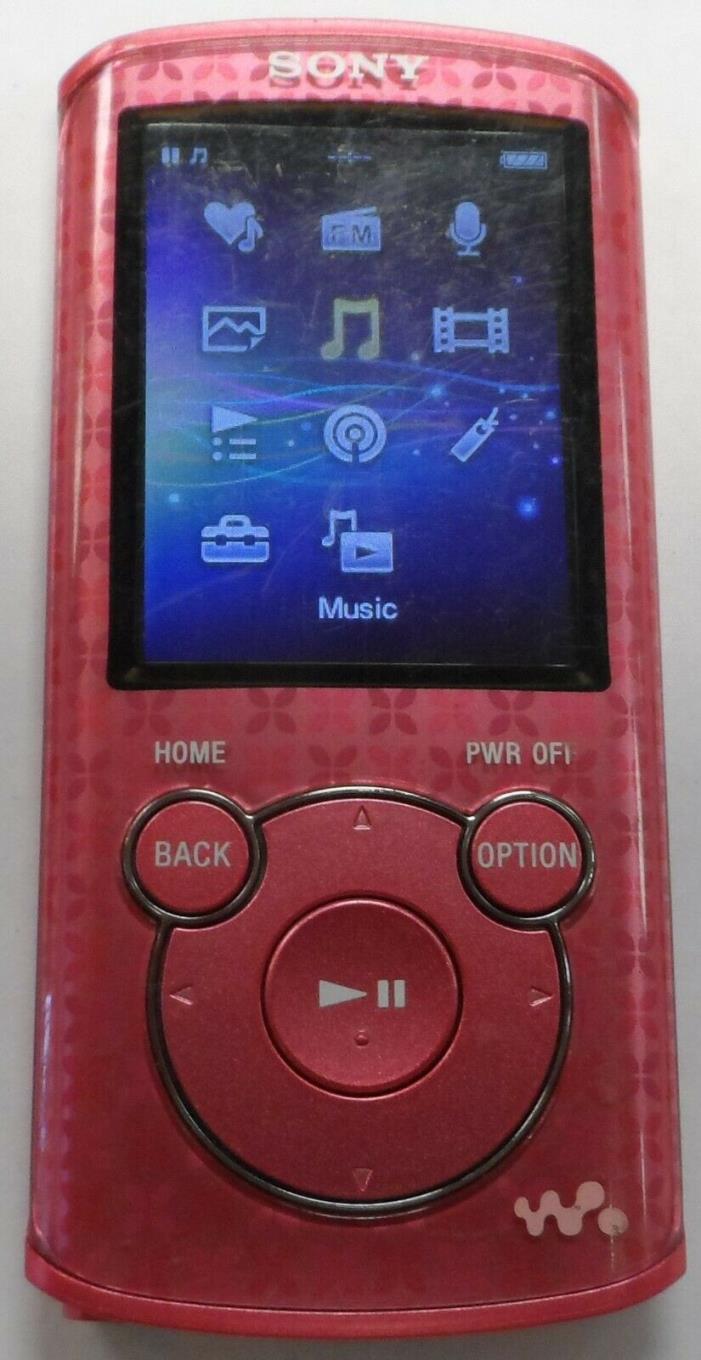 Sony Walkman NWZ-E464 Pink (8 GB) Digital Media Player 30 DAY WARRANTY 0325-02