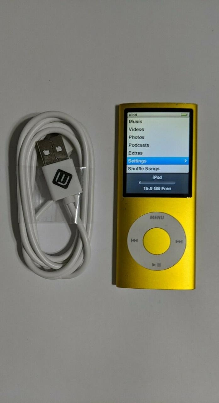 Apple iPod Nano 4th Generation Yellow 16GB READ DESCRIPTION #3395