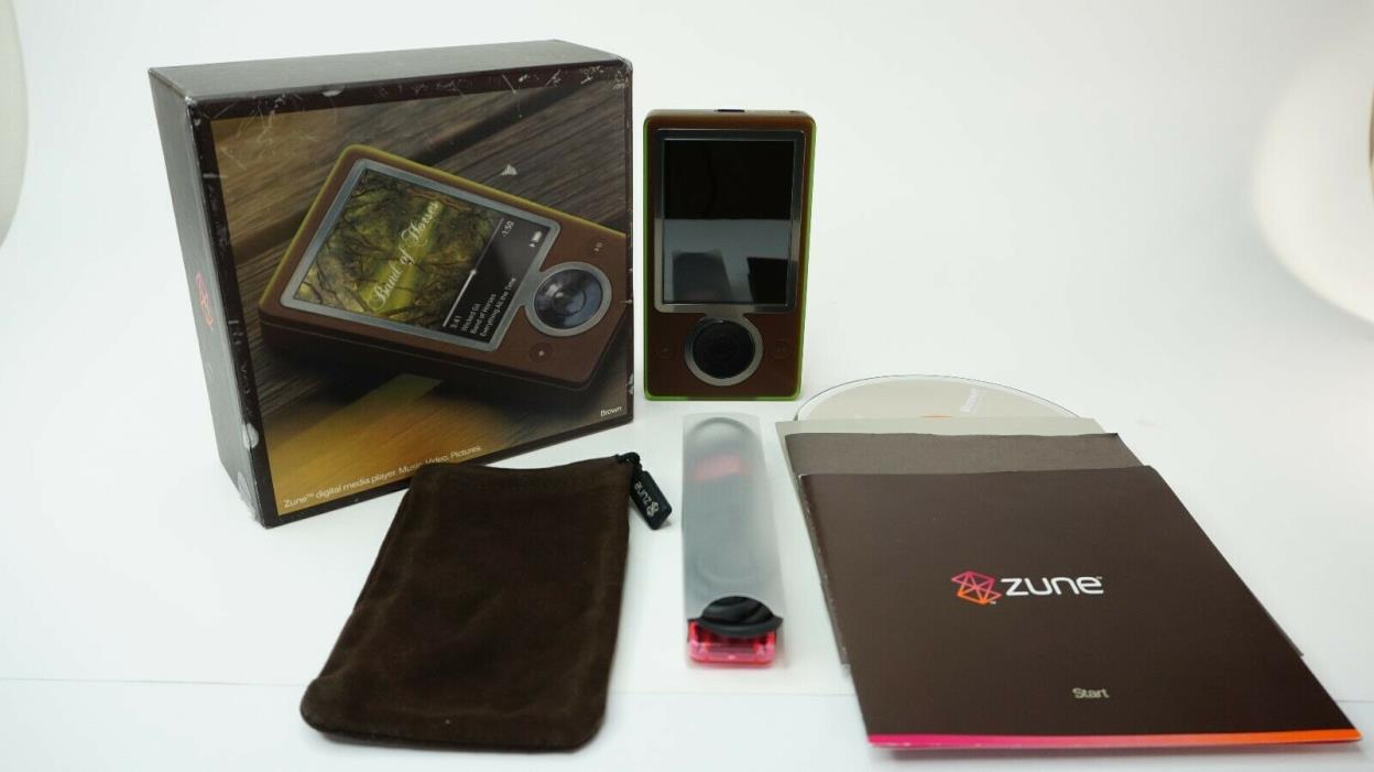 Microsoft Zune Brown 30GB working with Up to date firmware, in original box