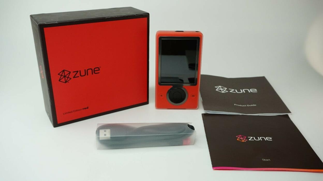 Microsoft Zune Lmited Edition Red 30GB working with up-to date firmware